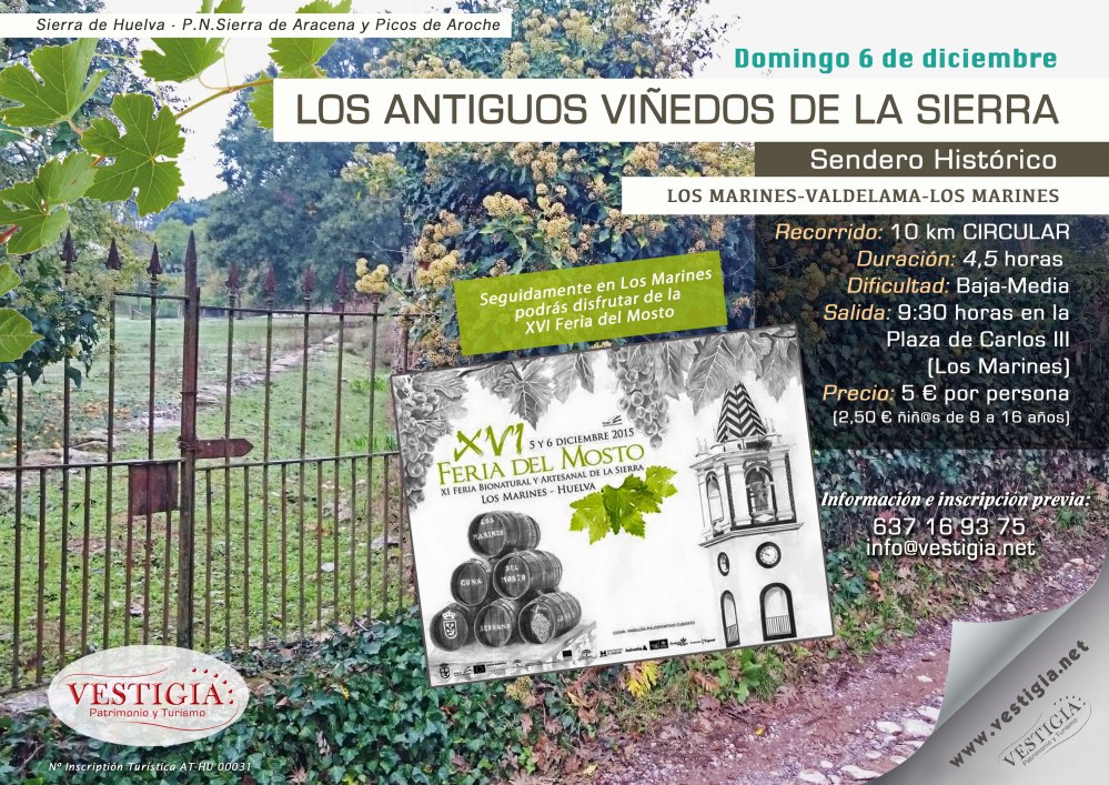 Cartel Los antiguos viñedos de la Sierra br