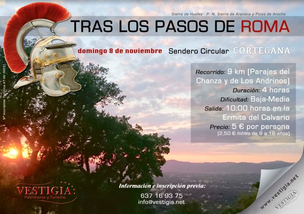 Cartel Tras los pasos de Roma br